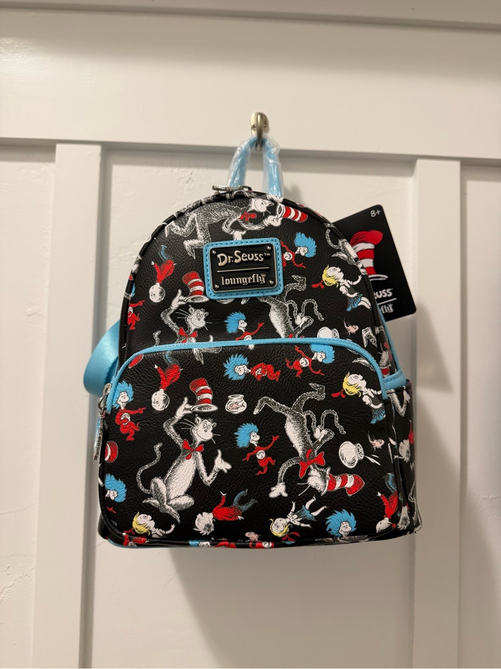 Loungefly x Dr. Seuss Blue-Accent Cat in the Hat Kids Mini Backpack